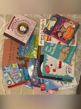 Source Unknown Bright Multicolor Kids Board Book Lot.  13 books